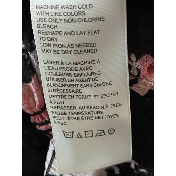 NWOT Free People Smocked Daphne Blouse- Midnight Combo- Size L - Picture 10 of 11